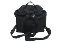 Load image into Gallery viewer, PRADA プラダ リュック デイパック 三角プレートロゴ ナイロン レザー ブラック ゴールド金具 ユニセックス 美品 中古 55958
