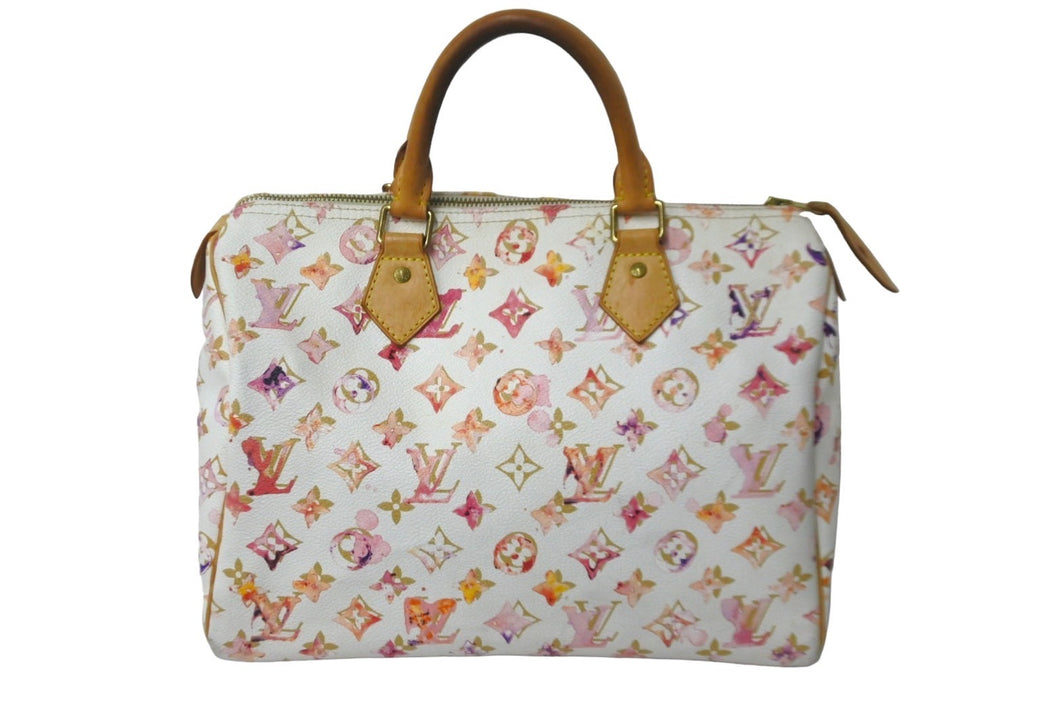 LOUIS VUITTON ルイヴィトン ハンドバッグ 2008 M95751 スピーディ30 モノグラム ウォーターカラー ゴールド金具 良品 中古  55971 – Casanova Vintage