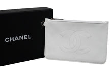 画像をギャラリービューアに読み込む, CHANEL シャネル ポーチ コインケース ココマーク 9番台 シリアルシール レザー ホワイト ピンク シルバー金具 美品 中古 55972