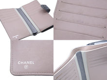 画像をギャラリービューアに読み込む, CHANEL シャネル ラウンド二つ折り財布 小銭入れ ココマーク 15番台 2011年 レザー シルバー ピンク レディース 良品 中古 55984