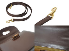 画像をギャラリービューアに読み込む, GUCCI グッチ バンブー 2WAYバッグ ハンドバッグ ショルダーバッグ 000 46 0018 レザー ブラウン ゴールド金具 美品 中古 55993