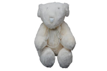 画像をギャラリービューアに読み込む, GUCCI グッチ GGキャンバス ファー ぬいぐるみ 人形 テディーベア クマ ホワイト 白 7077722 美品 中古 55996