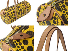 画像をギャラリービューアに読み込む, 極美品 LOUIS VUITTON ルイヴィトン×草間彌生 ショルダーバッグ パピヨン モノグラム パンプキンドット イエロー M40688 中古 55997