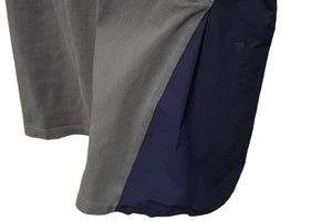 Sacai サカイ 半袖Ｔシャツ異素材 ドッキング ドローコード サイズ 3 グレー ネイビー 22-02872M 美品 中古 56010