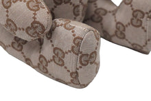 画像をギャラリービューアに読み込む, GUCCI グッチ GGキャンバス ぬいぐるみ 人形 テディーベア クマ ベージュ ピンク 7077722 美品 中古 56022