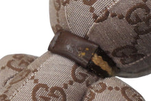 画像をギャラリービューアに読み込む, GUCCI グッチ GGキャンバス ぬいぐるみ 人形 テディーベア クマ ベージュ ピンク 7077722 美品 中古 56022