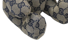 画像をギャラリービューアに読み込む, GUCCI グッチ GGキャンバス ぬいぐるみ 人形 テディーベア クマ ベージュ ネイビー 7077722 美品 中古 56023