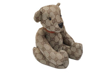画像をギャラリービューアに読み込む, GUCCI グッチ GGキャンバス ぬいぐるみ 人形 テディーベア クマ ベージュ ブラウン 7077722 美品 中古 56025