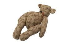 画像をギャラリービューアに読み込む, GUCCI グッチ GGキャンバス ぬいぐるみ 人形 テディーベア クマ ベージュ ブラウン 7077722 美品 中古 56025