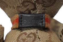 画像をギャラリービューアに読み込む, GUCCI グッチ GGキャンバス ぬいぐるみ 人形 テディーベア クマ ベージュ ブラウン 7077722 美品 中古 56025