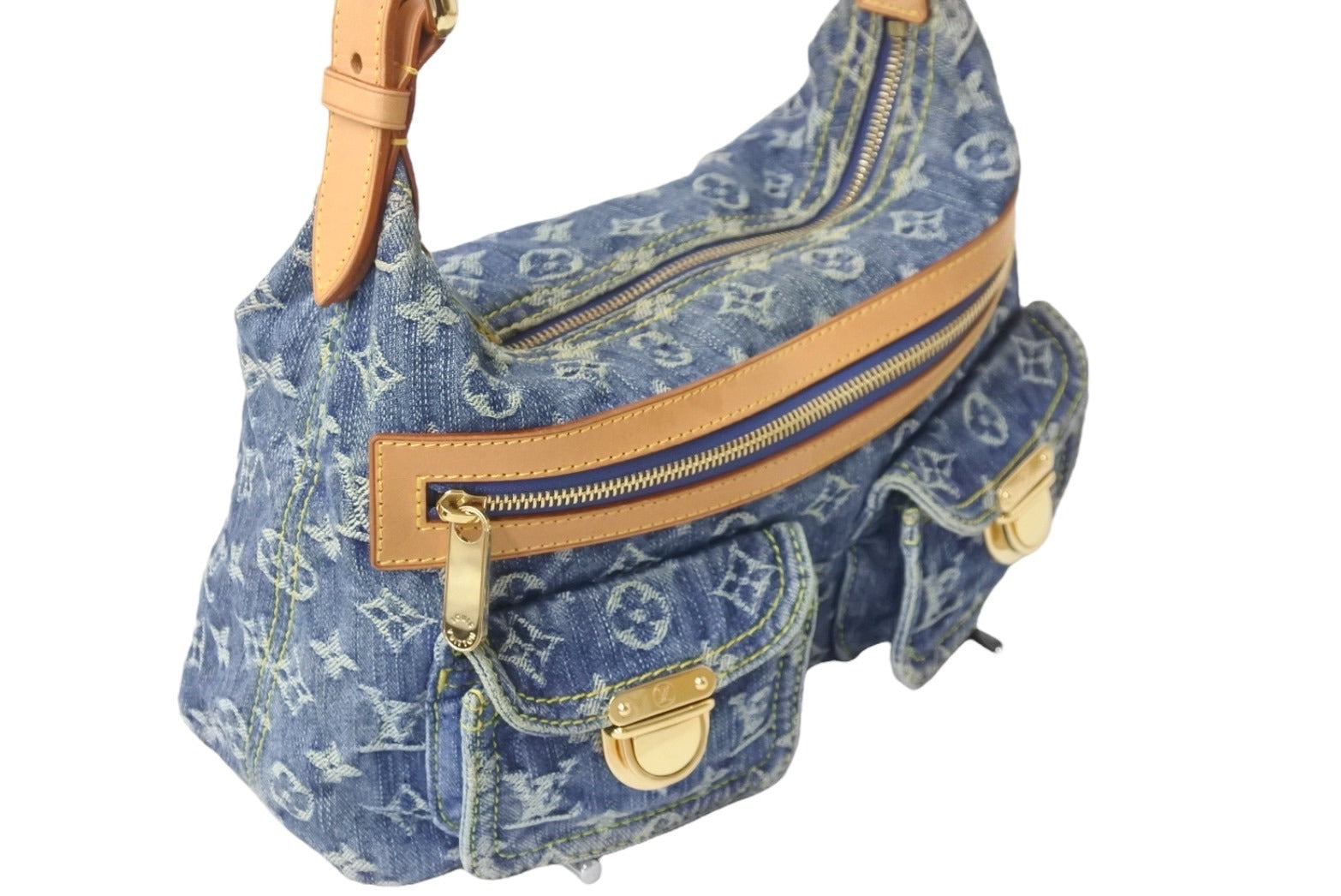 極美品 LOUIS VUITTON ルイヴィトン モノグラムデニム バギーPM