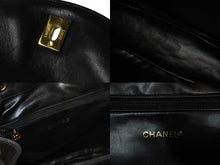 画像をギャラリービューアに読み込む, CHANEL シャネル ヴィンテージ リュック ココマーク マトラッセ 2番台 ラムスキン ブラック ゴールド金具 美品 中古 56064