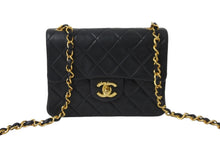 Load image into Gallery viewer, CHANEL シャネル ミニマトラッセ ココマーク ブラック シングルチェーンバッグ シングルフラップ レザー ゴールド金具 美品 中古 56067