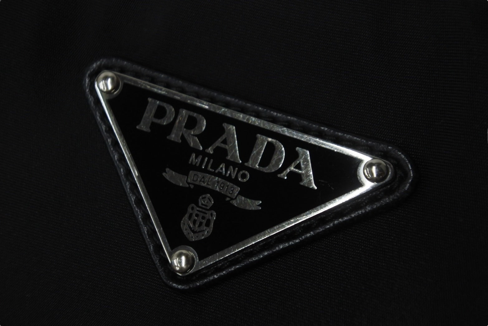 PRADA プラダ ショルダーバッグ 1BF081 ブラック ロゴ シルバー