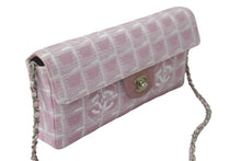 Load image into Gallery viewer, CHANEL シャネル ショルダーバッグ チェーンショルダー 6番台 ニュートラベルライン ジャガードナイロン ピンク 良品 中古 56082