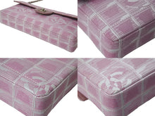 Load image into Gallery viewer, CHANEL シャネル ショルダーバッグ チェーンショルダー 6番台 ニュートラベルライン ジャガードナイロン ピンク 良品 中古 56082