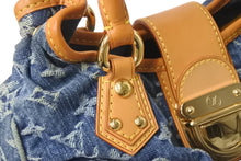 画像をギャラリービューアに読み込む, LOUIS VUITTON ルイヴィトン ハンドバッグ デニム プリーティ モノグラムデニム M95020 ゴールド金具 美品 中古 56086