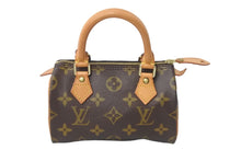 画像をギャラリービューアに読み込む, LOUIS VUITTON ルイヴィトン ミニスピーディ ボストンバッグ モノグラム M41534 PVC ブラウン ゴールド 美品 中古 56087