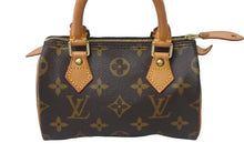 画像をギャラリービューアに読み込む, LOUIS VUITTON ルイヴィトン ミニスピーディ ボストンバッグ モノグラム M41534 PVC ブラウン ゴールド 美品 中古 56087