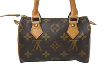 画像をギャラリービューアに読み込む, LOUIS VUITTON ルイヴィトン ミニスピーディ ボストンバッグ モノグラム M41534 PVC ブラウン ゴールド 美品 中古 56087