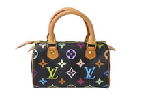 画像をギャラリービューアに読み込む, 新品同様 LOUIS VUITTON ルイヴィトン ハンドバッグ ミニスピーディ モノグラム 村上隆 ノワール M92644 ゴールド金具 中古 56090