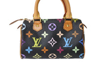 画像をギャラリービューアに読み込む, 新品同様 LOUIS VUITTON ルイヴィトン ハンドバッグ ミニスピーディ モノグラム 村上隆 ノワール M92644 ゴールド金具 中古 56090