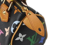 画像をギャラリービューアに読み込む, 新品同様 LOUIS VUITTON ルイヴィトン ハンドバッグ ミニスピーディ モノグラム 村上隆 ノワール M92644 ゴールド金具 中古 56090