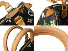 画像をギャラリービューアに読み込む, 新品同様 LOUIS VUITTON ルイヴィトン ハンドバッグ ミニスピーディ モノグラム 村上隆 ノワール M92644 ゴールド金具 中古 56090
