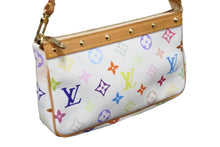 画像をギャラリービューアに読み込む, 極美品 LOUIS VUITTON ルイヴィトン マルチカラー ポシェットアクセソワール ホワイト M92649 村上隆 中古 56098