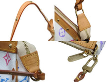 画像をギャラリービューアに読み込む, 極美品 LOUIS VUITTON ルイヴィトン マルチカラー ポシェットアクセソワール ホワイト M92649 村上隆 中古 56098
