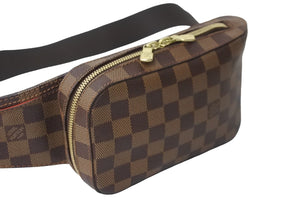 LOUIS VUITTON ルイヴィトン ダミエ ウエストバッグ ボディバッグ ジェロニモス N51994 ブラウン ゴールド 美品 中古 56107