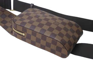 LOUIS VUITTON ルイヴィトン ダミエ ウエストバッグ ボディバッグ ジェロニモス N51994 ブラウン ゴールド 美品 中古 56107