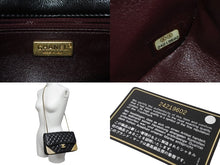 画像をギャラリービューアに読み込む, CHANEL シャネル マトラッセ チェーンショルダーバッグ 24番台 A94495 ブラック ラムスキン ゴールド金具 美品 中古 56112