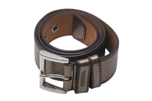 Load image into Gallery viewer, PRADA プラダ ベルト バックル ヴィンテージ ゴールド ベージュ レザー シルバー金具 美品 中古 56123