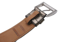 Load image into Gallery viewer, PRADA プラダ ベルト バックル ヴィンテージ ゴールド ベージュ レザー シルバー金具 美品 中古 56123