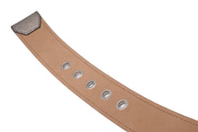 Load image into Gallery viewer, PRADA プラダ ベルト バックル ヴィンテージ ゴールド ベージュ レザー シルバー金具 美品 中古 56123