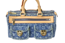 画像をギャラリービューアに読み込む, 極美品 LOUIS VUITTON ルイヴィトン ハンドバッグ ネオスピーディ モノグラムデニム M95019 ゴールド金具 中古 56130
