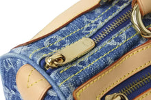 画像をギャラリービューアに読み込む, 極美品 LOUIS VUITTON ルイヴィトン ハンドバッグ ネオスピーディ モノグラムデニム M95019 ゴールド金具 中古 56130