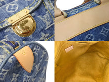 画像をギャラリービューアに読み込む, 極美品 LOUIS VUITTON ルイヴィトン ハンドバッグ ネオスピーディ モノグラムデニム M95019 ゴールド金具 中古 56130