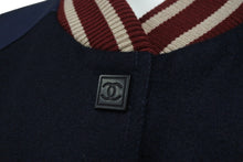 Load image into Gallery viewer, 極美品 CHANEL シャネル ブルゾン ネイビー ウール カーフスキン 36 P23442W033353 ベースボール 中古 56135
