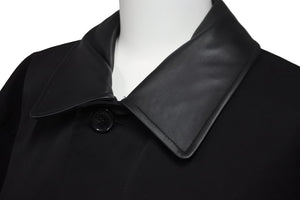 新品未使用品 Supreme シュプリーム コート バーバリー Leather Collar Trench ブラック サイズ S 8053604 中古 56136