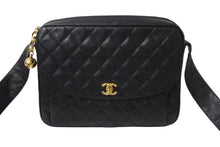 画像をギャラリービューアに読み込む, CHANEL シャネル ショルダーバッグ マトラッセ 2番台 ココマーク ココボール ブラック キャビアスキン ゴールド 美品 中古 56146