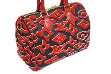 Load image into Gallery viewer, 極美品 LOUIS VUITTON ルイヴィトン ウルス フィッシャー ハンドバッグ M45552 スピーディバンドリエール25 レッド系 レザー タフテッド加工 中古 56148