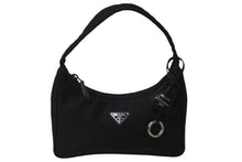 Load image into Gallery viewer, PRADA プラダ ハンドバッグ ミニバッグ 三角プレートロゴ テスート ナイロン 1NE515 ブラック シルバー金具 美品 中古 56149