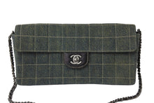 画像をギャラリービューアに読み込む, CHANEL シャネル チェーンショルダーバッグ マトラッセ チョコバー デニム インディゴ ヴィンテージ 6番台 2000年 美品 中古 56150