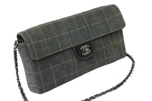 画像をギャラリービューアに読み込む, CHANEL シャネル チェーンショルダーバッグ マトラッセ チョコバー デニム インディゴ ヴィンテージ 6番台 2000年 美品 中古 56150