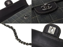 画像をギャラリービューアに読み込む, CHANEL シャネル チェーンショルダーバッグ マトラッセ チョコバー デニム インディゴ ヴィンテージ 6番台 2000年 美品 中古 56150