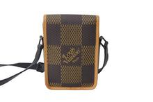 画像をギャラリービューアに読み込む, LOUIS VUITTON ルイヴィトン ショルダーバッグ アマゾン スリングバッグ NIGO ダミエジャイアント N40357 ブラウン 美品 中古 56153