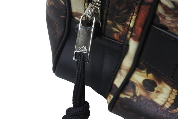 Christian Dior クリスチャンディオール ショルダーバッグ ヴァニタス柄スカルローズ 2WAY シルバー 美品 中古 56154