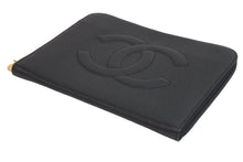 Load image into Gallery viewer, CHANEL シャネル ポーチ A06201 3番台 ココマーク キャビアスキン シリアルシール付き ブラック ゴールド金具 美品 中古 56159